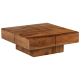 Coffee Table 80x80x30 cm Solid Wood Acacia - 45-Degree Angle