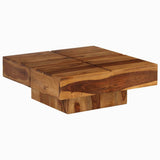 Coffee Table 80x80x30 cm Solid Wood Acacia - Low Angle