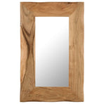 Cosmetic Mirror 50x80 Cm Solid Acacia Wood
