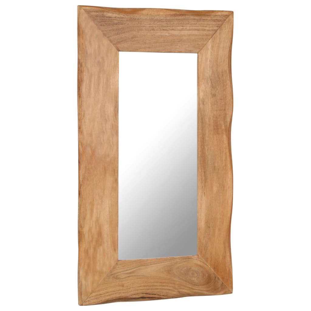Cosmetic Mirror 50x80 Cm Solid Acacia Wood
