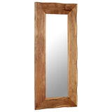 Cosmetic Mirror 50x110 cm Solid Acacia Wood - Front View