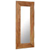 Cosmetic Mirror 50x110 cm Solid Acacia Wood - Rear View