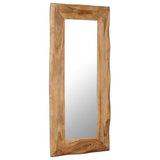 Cosmetic Mirror 50x110 cm Solid Acacia Wood - Close-Up Angle