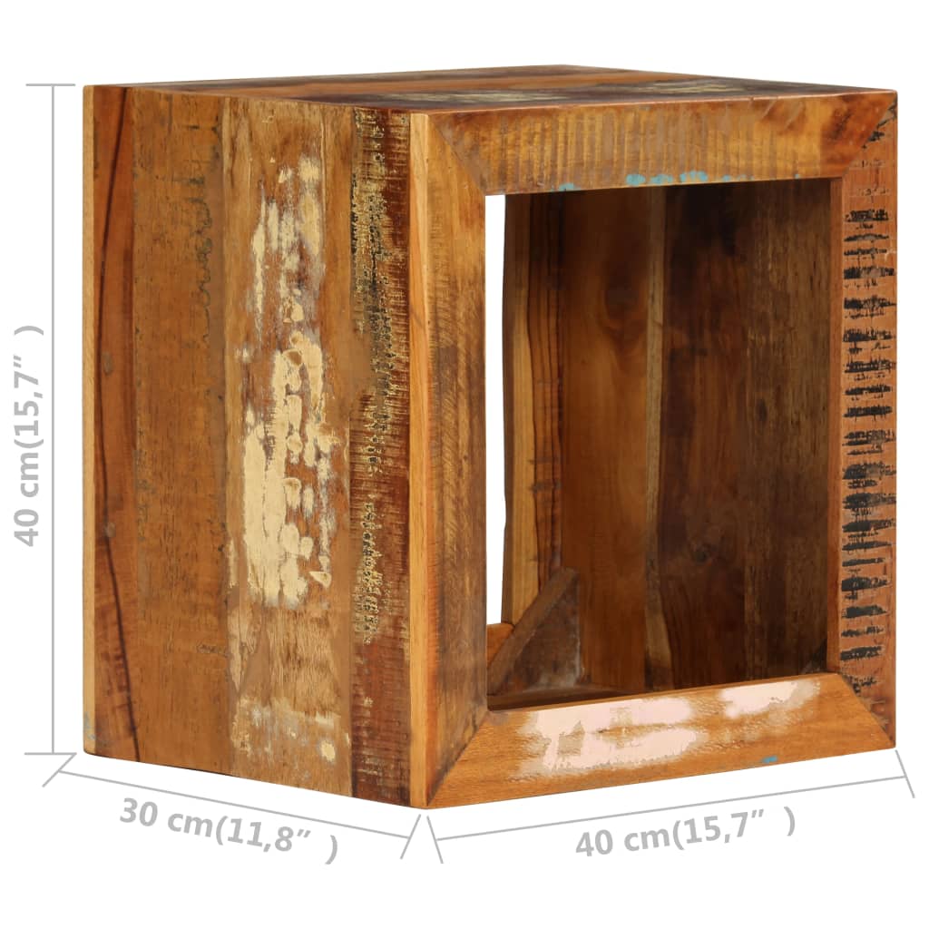 Stool 40x30x40 Cm Solid Reclaimed Wood