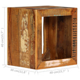 Stool 40x30x40 Cm Solid Reclaimed Wood - Low Angle