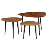 Coffee Table Set 3 Pieces Solid Acacia Wood