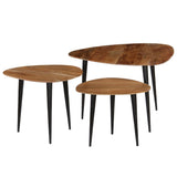 Coffee Table Set 3 Pieces Solid Acacia Wood - Extra Image