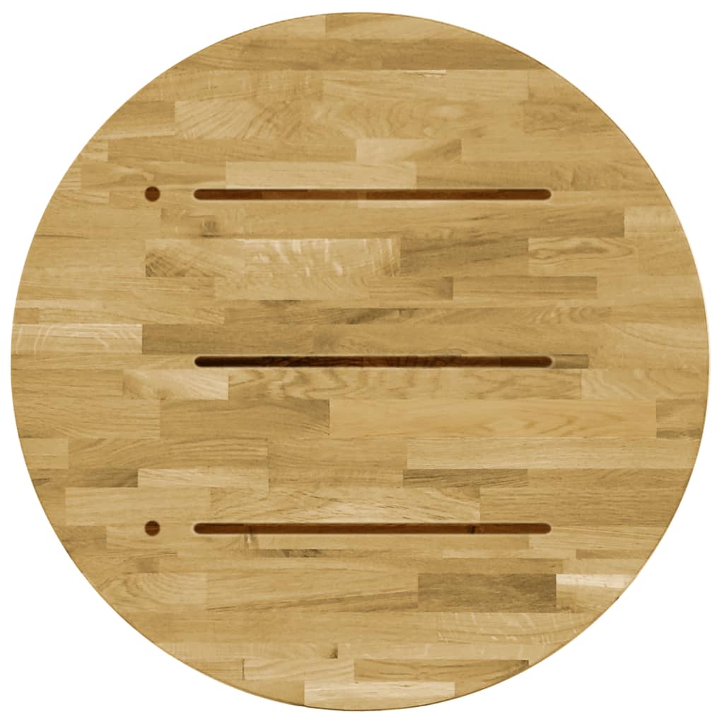 Table Top Solid Oak Wood Round 23 mm 500 mm
