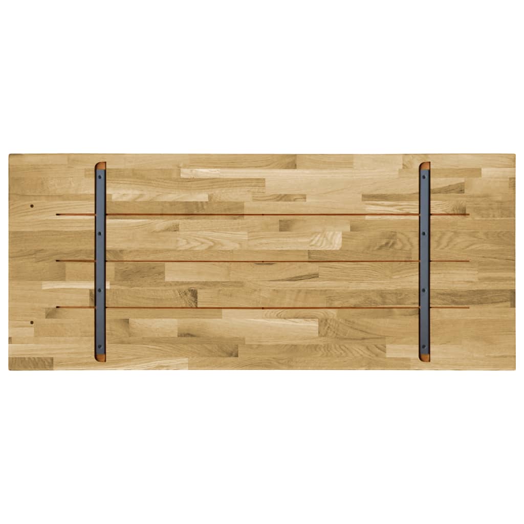 Table Top Solid Oak Wood Rectangular 23 mm 100x60 cm