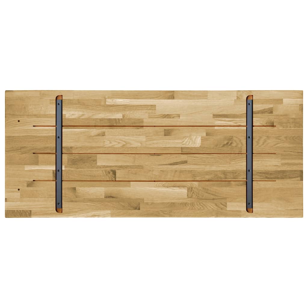 Table Top Solid Oak Wood Rectangular 23 mm 120x60 cm