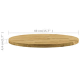 Table Top Solid Oak Wood Round 44 mm 400 mm - 45-Degree Angle