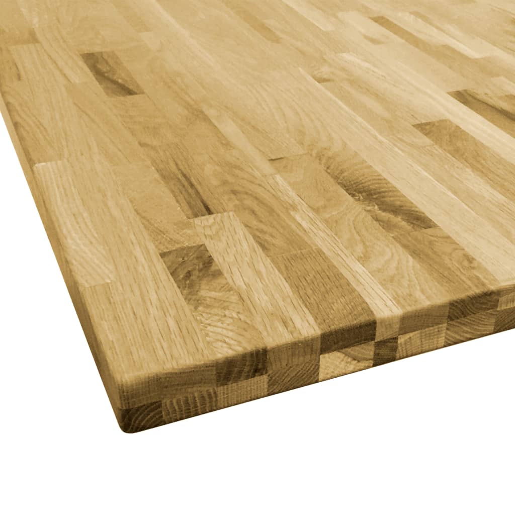 Table Top Solid Oak Wood Square 44 mm 80x80 cm