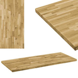 Table Top Solid Oak Wood Rectangular 44 mm 120x60 cm