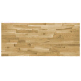 Table Top Solid Oak Wood Rectangular 44 mm 120x60 cm - Side View