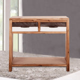 Console Table Solid Acacia Wood 86x30x75 cm - Extra Image
