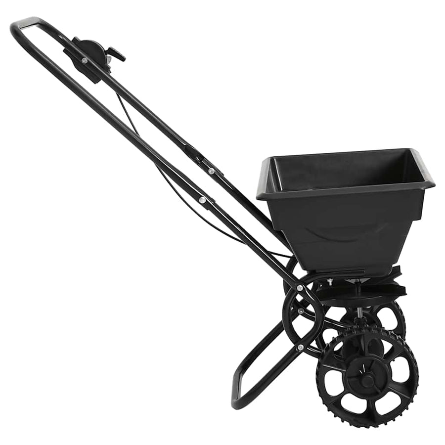 Walk Behind Salt Spreader PVC and Steel 80x46x75 cm 15 L