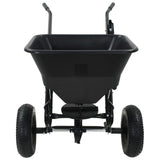 Walk Behind Salt Spreader PVC and Steel 106x73x76 cm 45 L - 45-Degree Angle