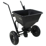 Walk Behind Salt Spreader PVC and Steel 106x73x76 cm 45 L - Rear View