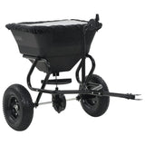 Tow Behind Salt Spreader PVC and Steel 125x74x79 cm 45 L - Side View