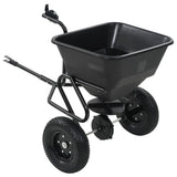 Tow Behind Salt Spreader PVC and Steel 125x74x79 cm 45 L - 45-Degree Angle