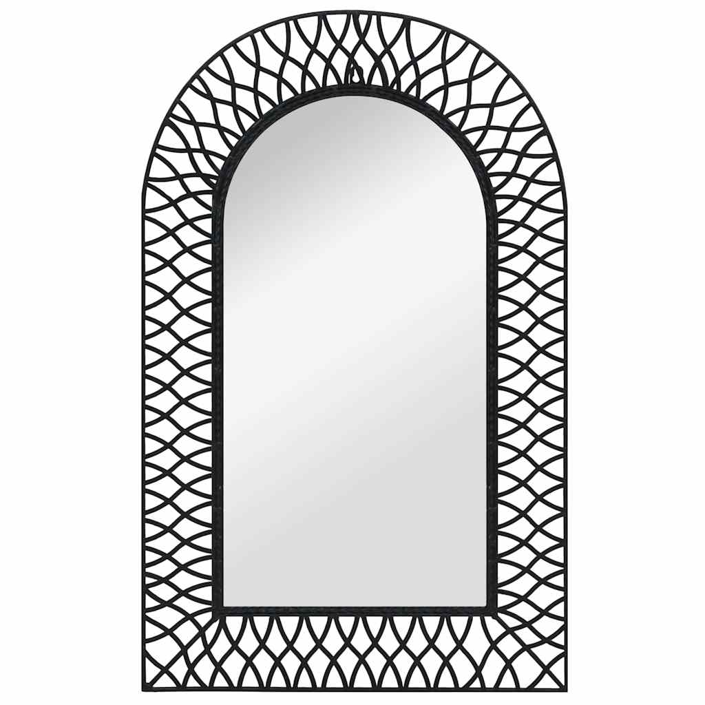 Wall Mirror Arched 50x80 cm Black
