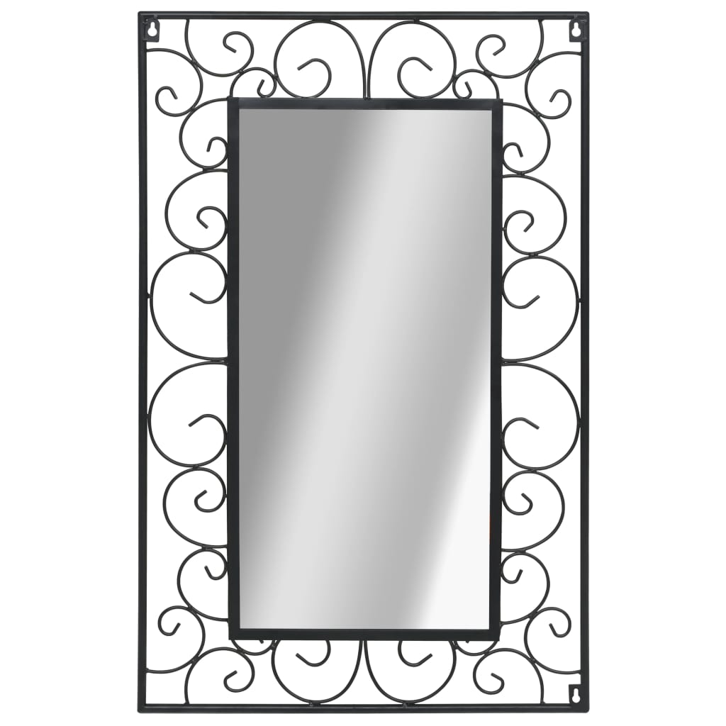 Wall Mirror Rectangular 50x80 cm Black