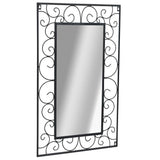 Wall Mirror Rectangular 50x80 cm Black - Front View