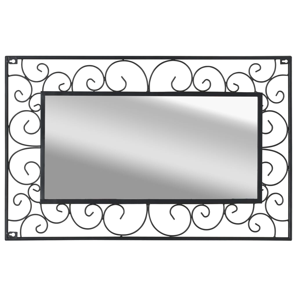 Wall Mirror Rectangular 50x80 cm Black