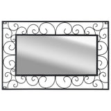 Wall Mirror Rectangular 50x80 cm Black - Side View