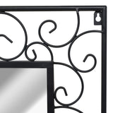 Wall Mirror Rectangular 50x80 cm Black - Top-Down View
