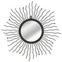 Wall Mirror Sunburst 60 cm Black