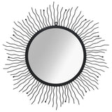 Wall Mirror Sunburst 80 cm Black