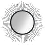 Wall Mirror Sunburst 80 cm Black