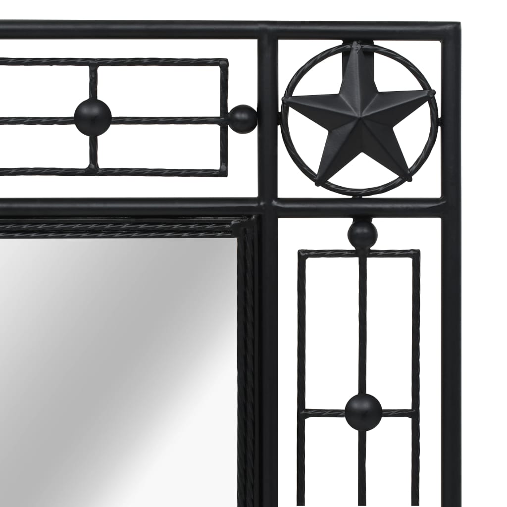 Wall Mirror Rectangular 50x80 cm Black