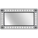 Wall Mirror Rectangular 60x110 cm Black - Side View