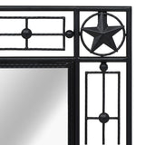 Wall Mirror Rectangular 60x110 cm Black - Top-Down View