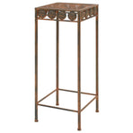Plant Stand Set 3 Pieces Vintage Style Metal Rusty