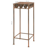 Plant Stand Set 3 Pieces Vintage Style Metal Rusty - Extra Image