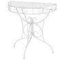 Side Table Vintage Style Half Round Metal 72x36x74 cm Silver