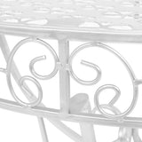 Side Table Vintage Style Half Round Metal 72x36x74 cm Silver