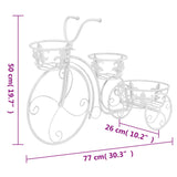 Plant Stand Bicycle Shape Vintage Style Metal - Close-Up Angle