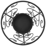 Umbrella Stand Vintage Style Metal 26x46 cm Black - Top-Down View