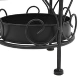 Umbrella Stand Vintage Style Metal 26x46 cm Black - Rear View