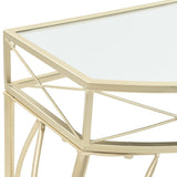Side Table French Style Metal 82x39x76 Cm Gold