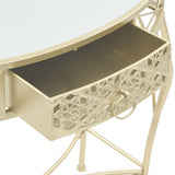Side Table French Style Metal 82x39x76 Cm Gold