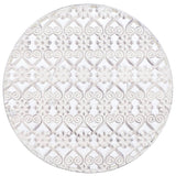 Plant Stand Set 3 Pieces Vintage Style Metal Antique White - Rear View