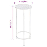 Plant Stand Set 3 Pieces Vintage Style Metal Antique White - Extra Image