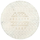 Bistro Table Vintage Style Round Metal 40x70 cm White - Front View