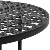 Bistro Table Black 40x70 cm Metal - Side View