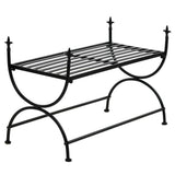 Bench Vintage Style Metal 83x42x55 cm Black